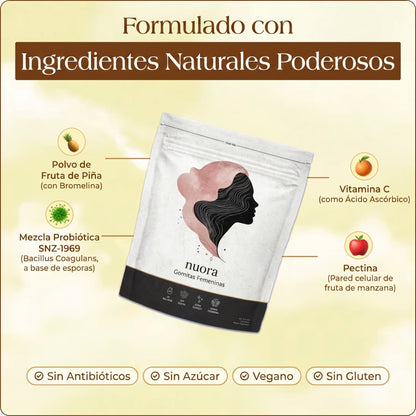 Nuora Probiótico Vaginal (Rompe el ciclo de infecciones)